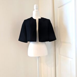 Calvin Klein Black Cropped 3/4 Sleeve Blazer Size 6